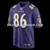 Mens Nike Cornelius Johnson Purple Baltimore Ravens Team Game Jersey