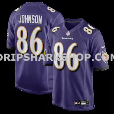 Mens Nike Cornelius Johnson Purple Baltimore Ravens Team Game Jersey