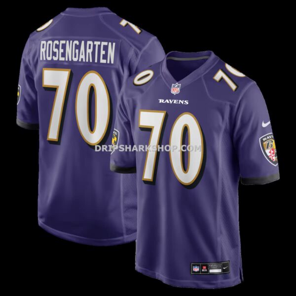 NFL03346cG04-4dcc80 Mens Nike Roger Rosengarten Purple Baltimore Ravens Team Game Jersey