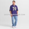 NFL03346cG10-5e7ff1 Mens Nike Roger Rosengarten Purple Baltimore Ravens Team Game Jersey