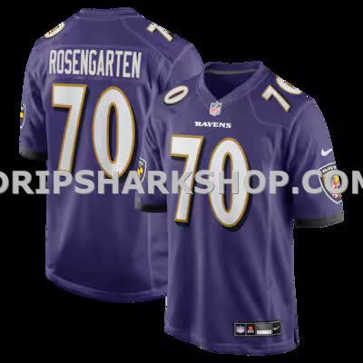 Mens Nike Roger Rosengarten Purple Baltimore Ravens Team Game Jersey