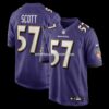 Mens Nike Bart Scott Purple Baltimore Ravens Game Retired Player Jersey