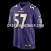 Mens Nike Bart Scott Purple Baltimore Ravens Game Retired Player Jersey