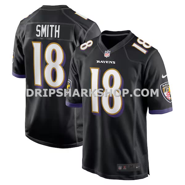 Mens Nike Roquan Smith Black Baltimore Ravens Alternate Game Jersey Pi5226000