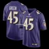 Mens Nike Mike Green Purple Baltimore Ravens Team Game Jersey