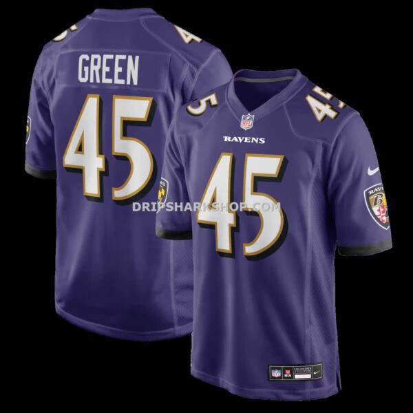 Mens Nike Mike Green Purple Baltimore Ravens Team Game Jersey