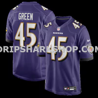 Mens Nike Mike Green Purple Baltimore Ravens Team Game Jersey