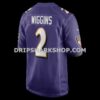 NFL0362c6G06-894f09 Mens Nike Nate Wiggins Purple Baltimore Ravens Player Game Jersey