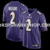 NFL0362c6M01-b8dac7 Mens Nike Nate Wiggins Purple Baltimore Ravens Player Game Jersey
