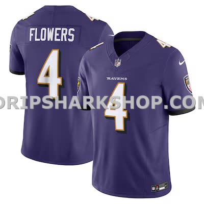 Mens Nike Zay Flowers Purple Baltimore Ravens Vapor Fuse Limited Jersey