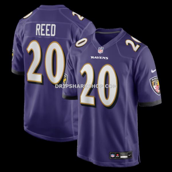 Mens Nike Ed Reed Purple Baltimore Ravens Game Retired Player Jersey