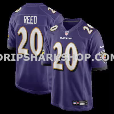 Mens Nike Ed Reed Purple Baltimore Ravens Game Retired Player Jersey