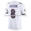 Mens Nike Lamar Jackson White Baltimore Ravens Vapor Fuse Limited Jersey