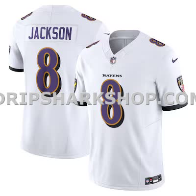Mens Nike Lamar Jackson White Baltimore Ravens Vapor Fuse Limited Jersey