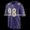 Mens Nike Travis Jones Purple Baltimore Ravens Player Game Jersey