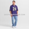 NFL03703aG07-99c40a Mens Nike Rasheen Ali Purple Baltimore Ravens Team Game Jersey