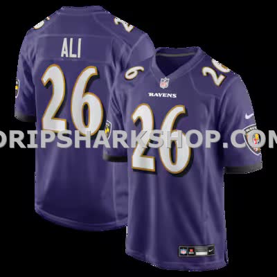 Mens Nike Rasheen Ali Purple Baltimore Ravens Team Game Jersey