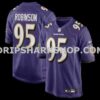 Mens Nike Tavius Robinson Purple Baltimore Ravens Team Game Jersey