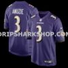 NFL03756bM01-3ff9a4 Mens Nike Chidobe Awuzie Purple Baltimore Ravens Team Game Jersey