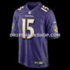 Mens Nike Cooper Rush Purple Baltimore Ravens Team Game Jersey