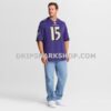 Mens Nike Cooper Rush Purple Baltimore Ravens Team Game Jersey