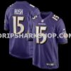 Mens Nike Cooper Rush Purple Baltimore Ravens Team Game Jersey