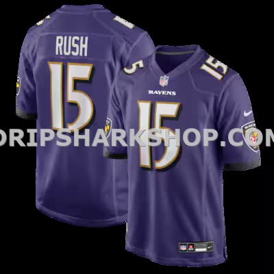 Mens Nike Cooper Rush Purple Baltimore Ravens Team Game Jersey