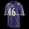 Mens Nike Nick Moore Purple Baltimore Ravens Game Jersey