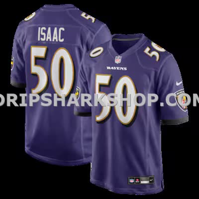 Mens Nike Adisa Isaac Purple Baltimore Ravens Team Game Jersey