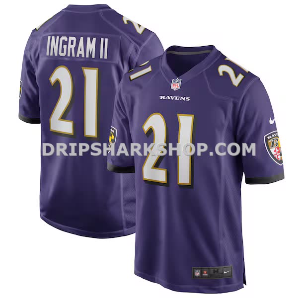 Mens Nike Mark Ingram Ii Purple Baltimore Ravens Team Game Jersey Pi3931000