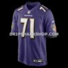 Mens Nike Carson Vinson Purple Baltimore Ravens Team Game Jersey