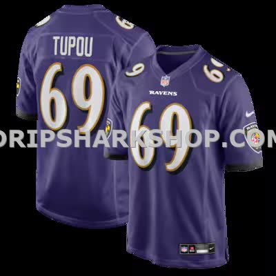 Mens Nike Josh Tupou Purple Baltimore Ravens Team Game Jersey