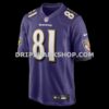 Mens Nike Devontez Walker Purple Baltimore Ravens Team Game Jersey