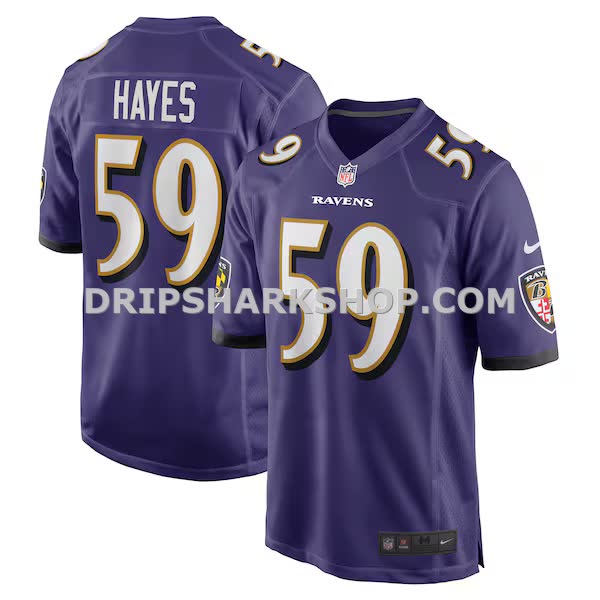 Mens Nike Daelin Hayes Purple Baltimore Ravens Game Jersey Pi4445000