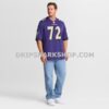 Mens Nike Andrew Vorhees Purple Baltimore Ravens Team Game Jersey