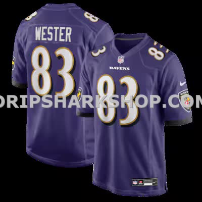 Mens Nike Lajohntay Wester Purple Baltimore Ravens Team Game Jersey