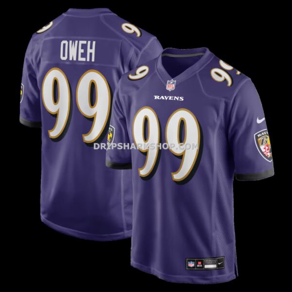NFL03bbf9G04-5982c9 Mens Nike Odafe Oweh Purple Baltimore Ravens Game Jersey