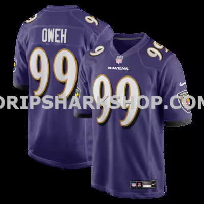 Mens Nike Odafe Oweh Purple Baltimore Ravens Game Jersey