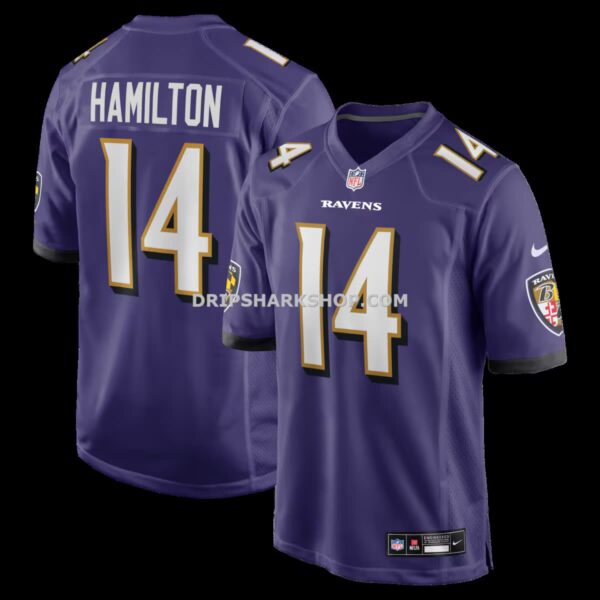 Mens Nike Kyle Hamilton Purple Baltimore Ravens Player Game Jersey