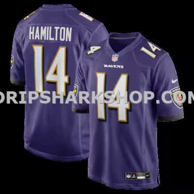 Mens Nike Kyle Hamilton Purple Baltimore Ravens Player Game Jersey