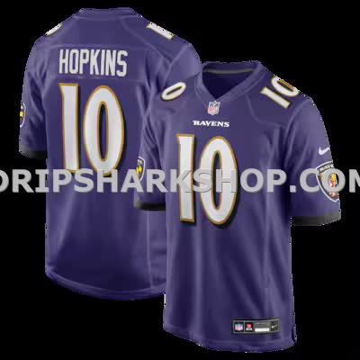 Mens Nike Deandre Hopkins Purple Baltimore Ravens Team Game Jersey