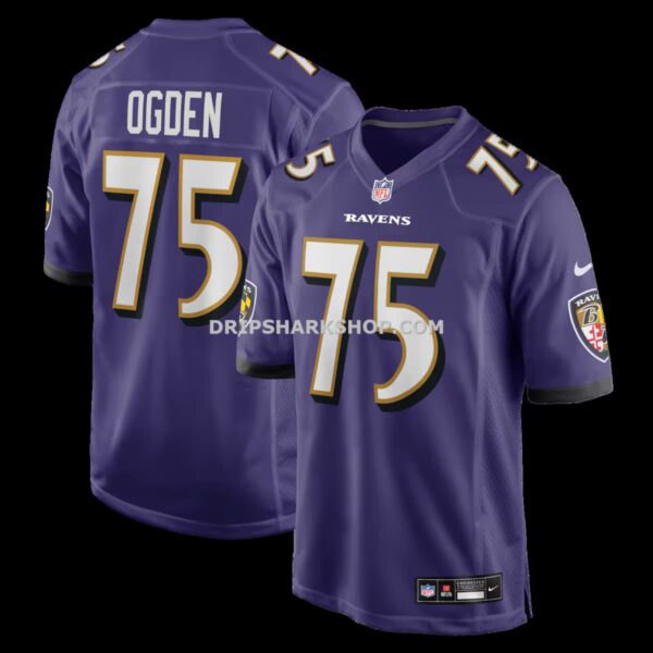 Mens Nike Jonathan Ogden Purple Baltimore Ravens Game Retired Player Jersey