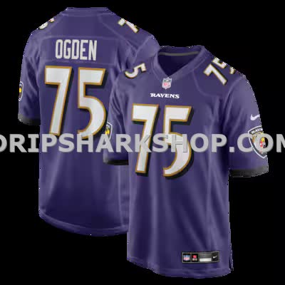 Mens Nike Jonathan Ogden Purple Baltimore Ravens Game Retired Player Jersey
