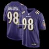 Mens Nike Tony Siragusa Purple Baltimore Ravens Game Retired Player Jersey