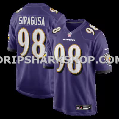 Mens Nike Tony Siragusa Purple Baltimore Ravens Game Retired Player Jersey