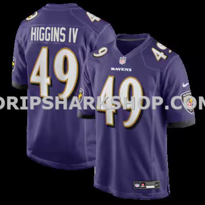 Mens Nike Jay Higgins Iv Purple Baltimore Ravens Team Game Jersey