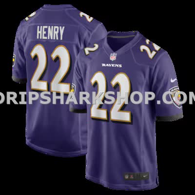 Mens Nike Derrick Henry Purple Baltimore Ravens Game Player Jersey