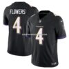 Mens Nike Zay Flowers Black Baltimore Ravens Alternate Vapor Fuse Limited Jersey