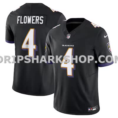 Mens Nike Zay Flowers Black Baltimore Ravens Alternate Vapor Fuse Limited Jersey
