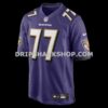 NFL03e8f2G05-03253d Mens Nike Daniel Faalele Purple Baltimore Ravens Player Game Jersey